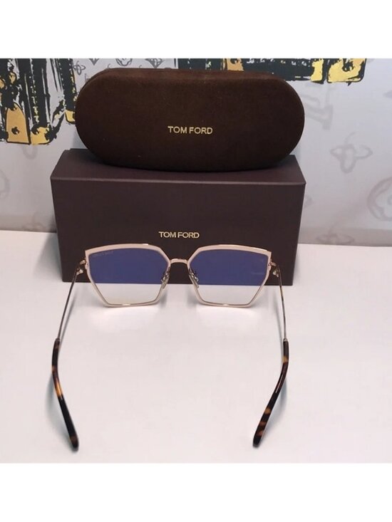 New Authentic Tom Ford Women\'s Gold Frame Glasses TF5946-B 028 main image 9